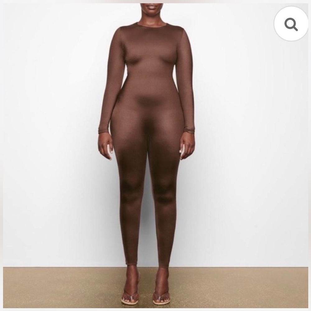 SKIMS Long Sleeve Shine Catsuit
